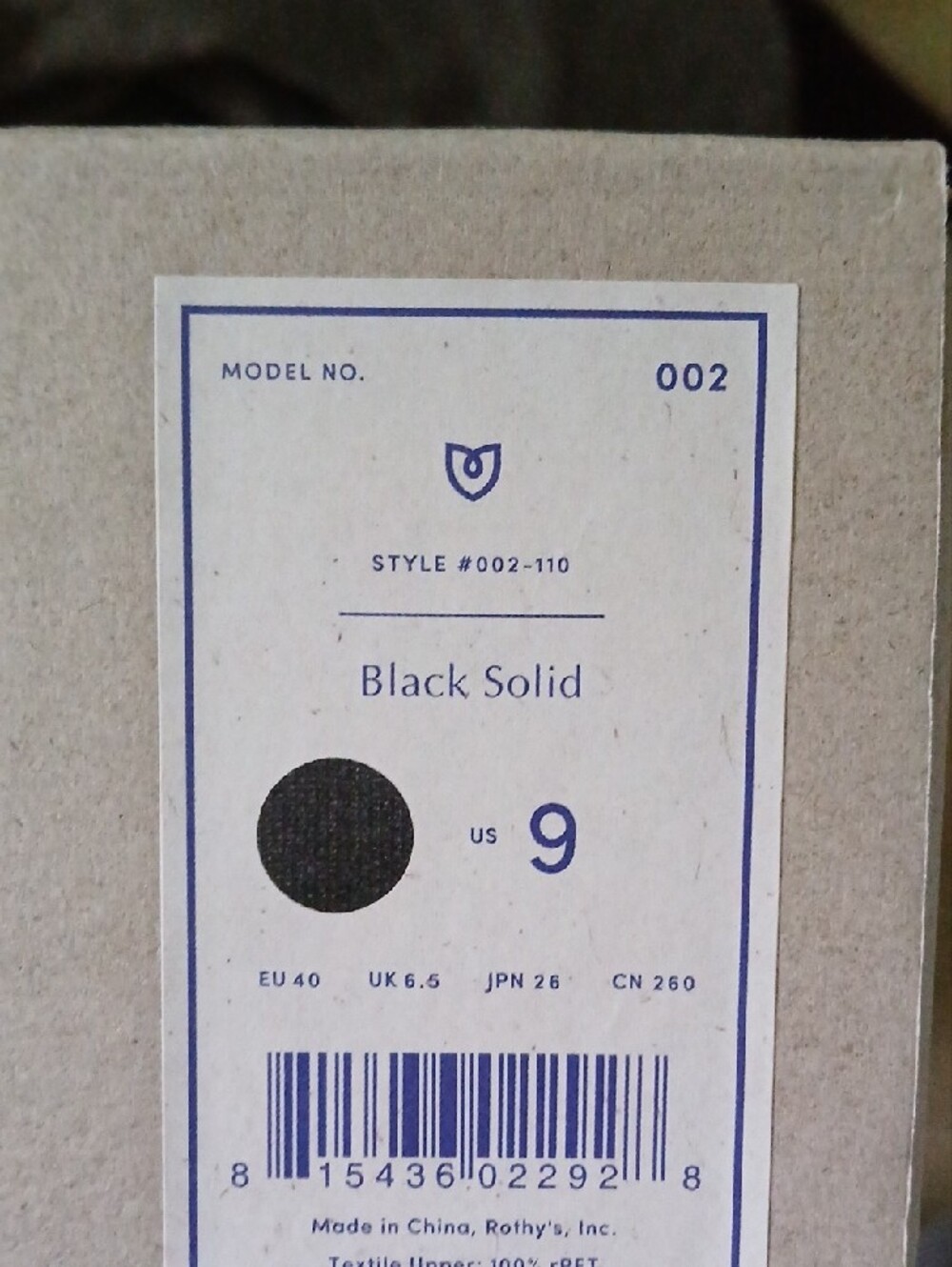 Rothy's Black Pointed Flat with Blue Trim Size 9 - Picture 10 of 10